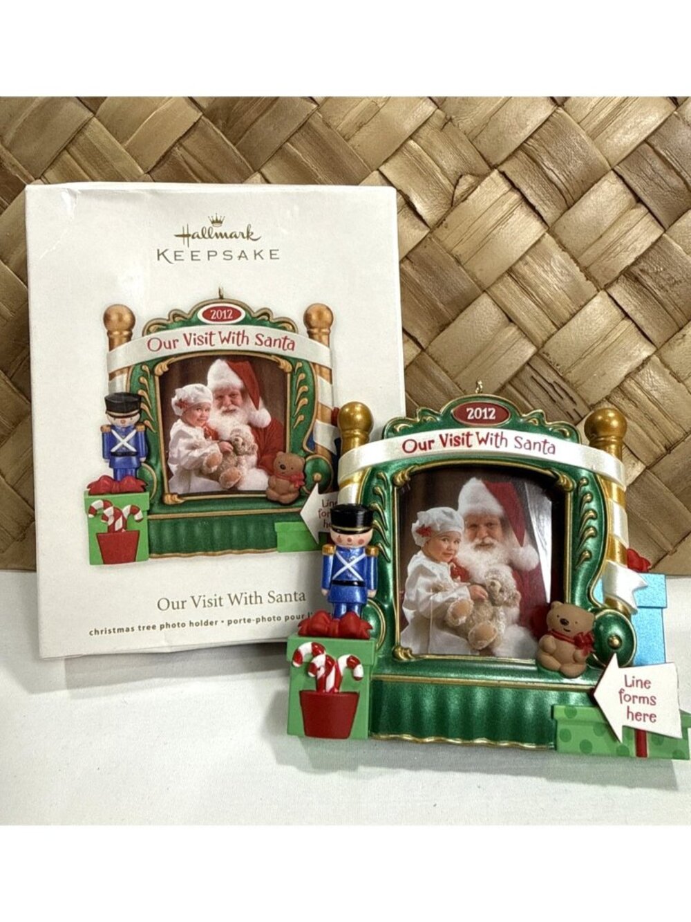 2012 "Our visit with Santa, Photo Holder Hallmark Keepsake Christmas Ornament